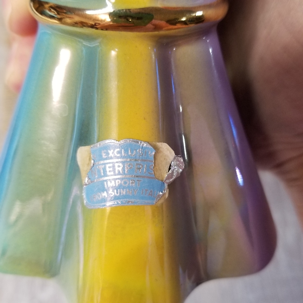 🎉HP🎉Stunning Italian rainbow luster glaze vase🌟 - Picture 13 of 16